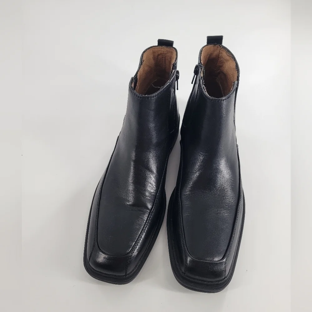 Men Florsheim Black Midtown Plain‎ toe zipper Boots Size 10